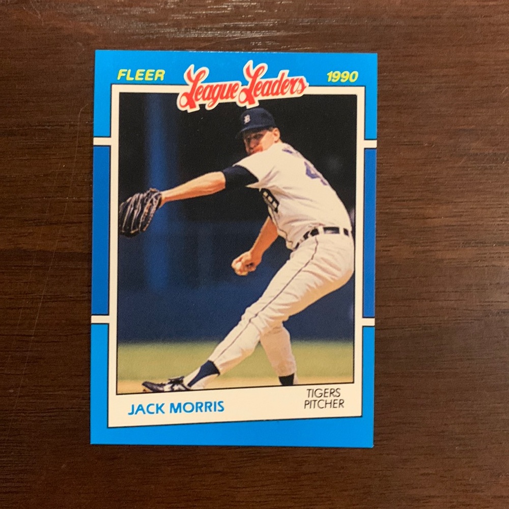 Jack Morris 1990 Fleer League Leaders Card #27 of 44